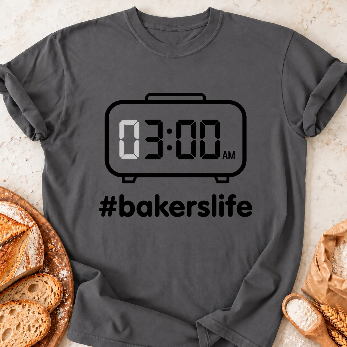 3AM Bakers Life T-Shirt — Charcoal