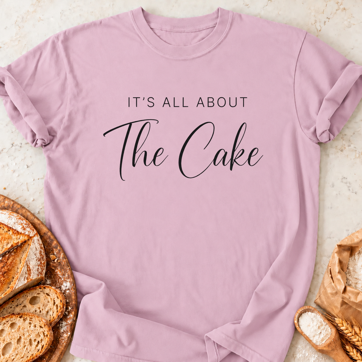 About the Cake T-Shirt — Light Pink