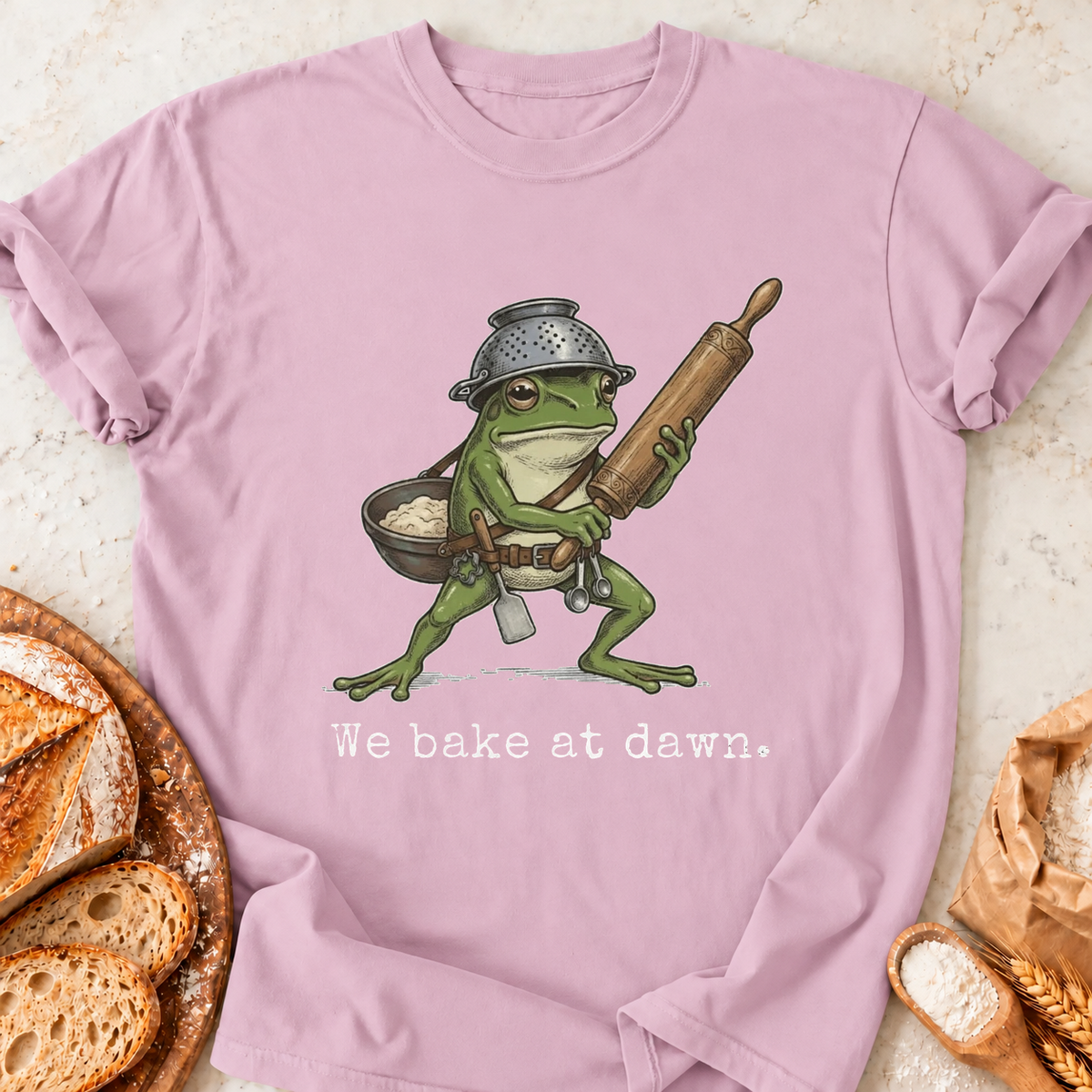 Bake at Dawn T-Shirt — Light Pink