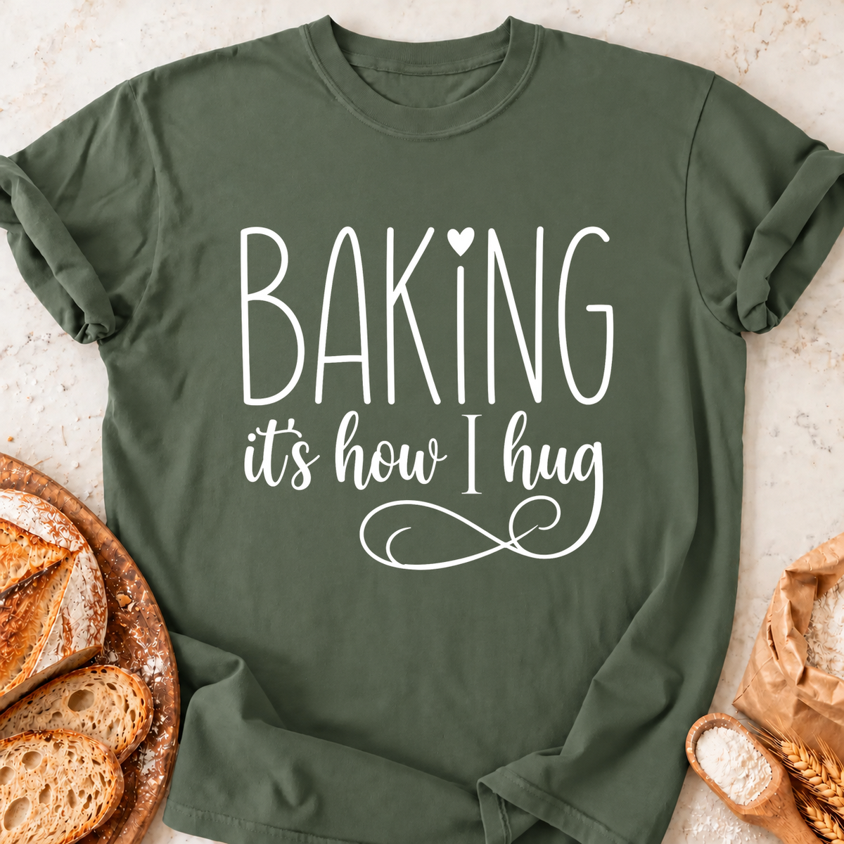 Baking Hug Swirl T-Shirt — Military Green