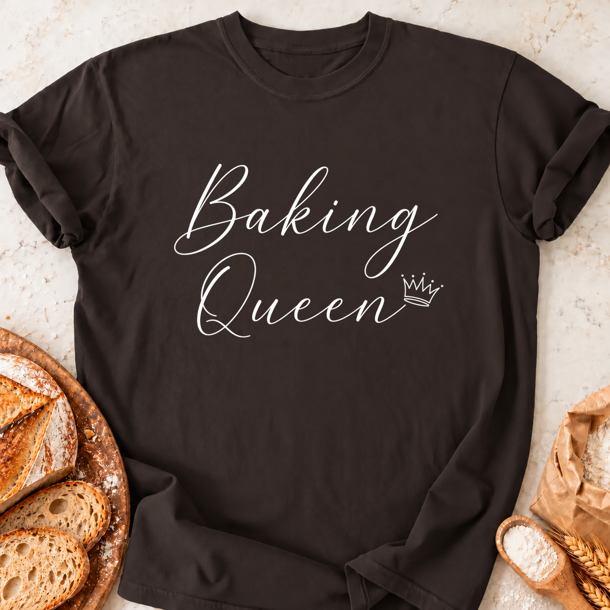Baking Queen T-Shirt — Dark Chocolate