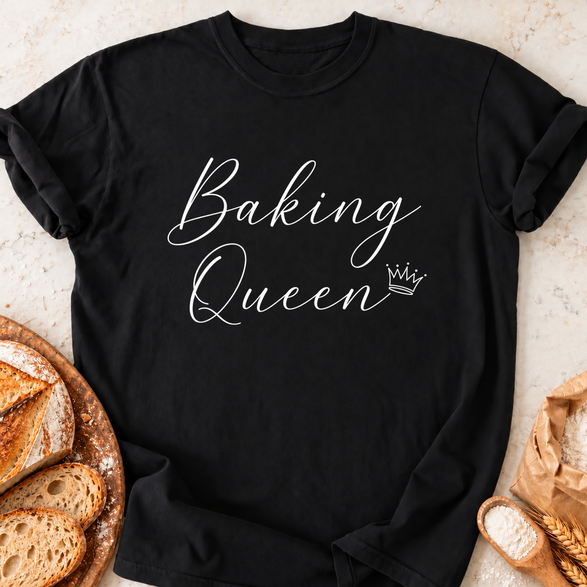 Baking Queen T-Shirt — Black