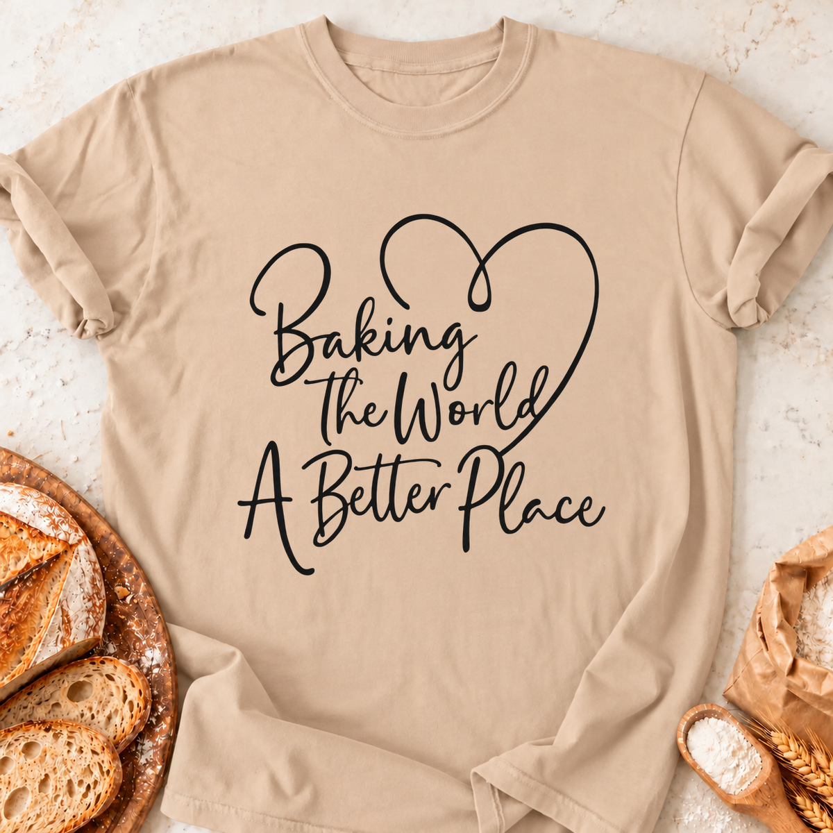 Baking World Better T-Shirt — Natural