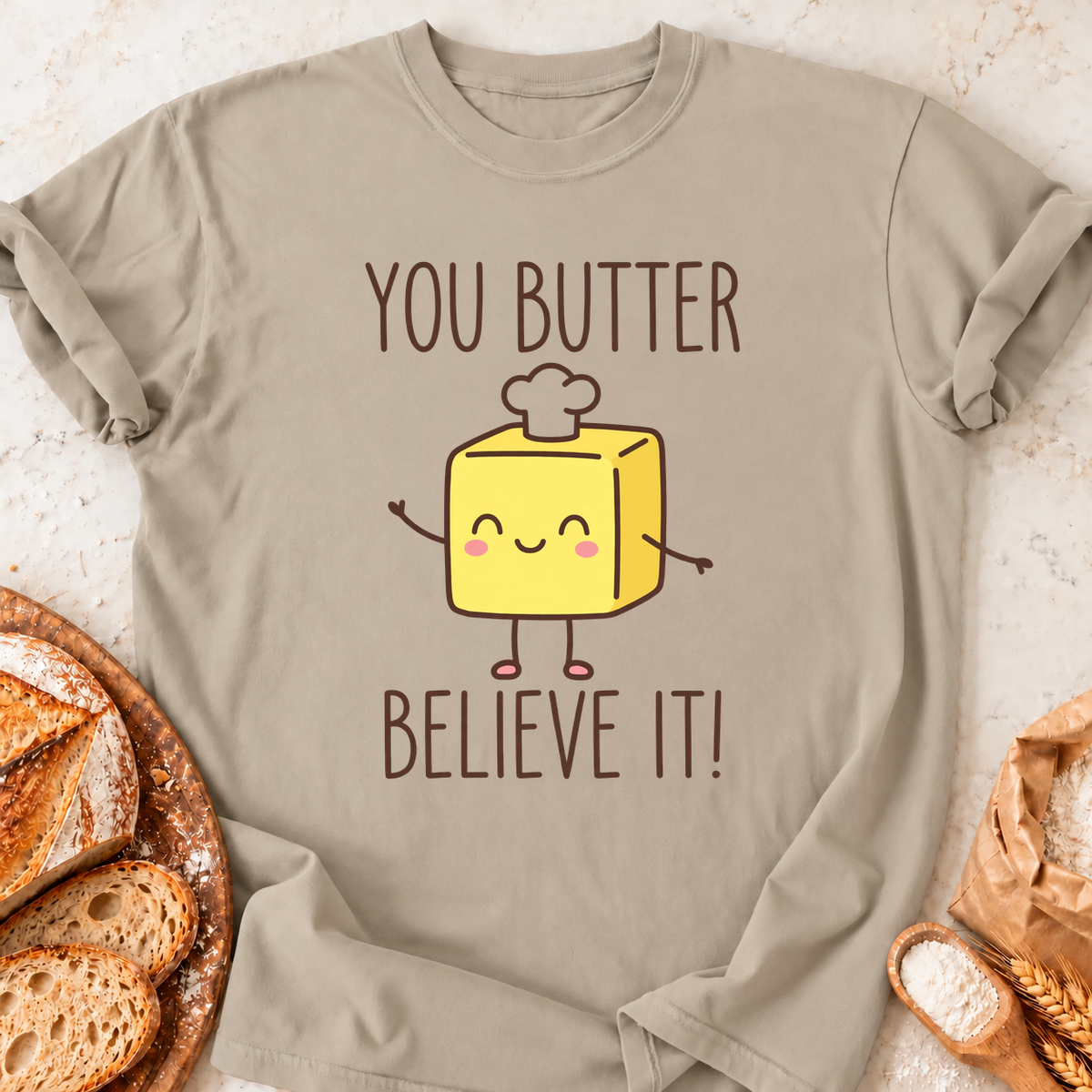 Butter Believe It T-Shirt — Sand