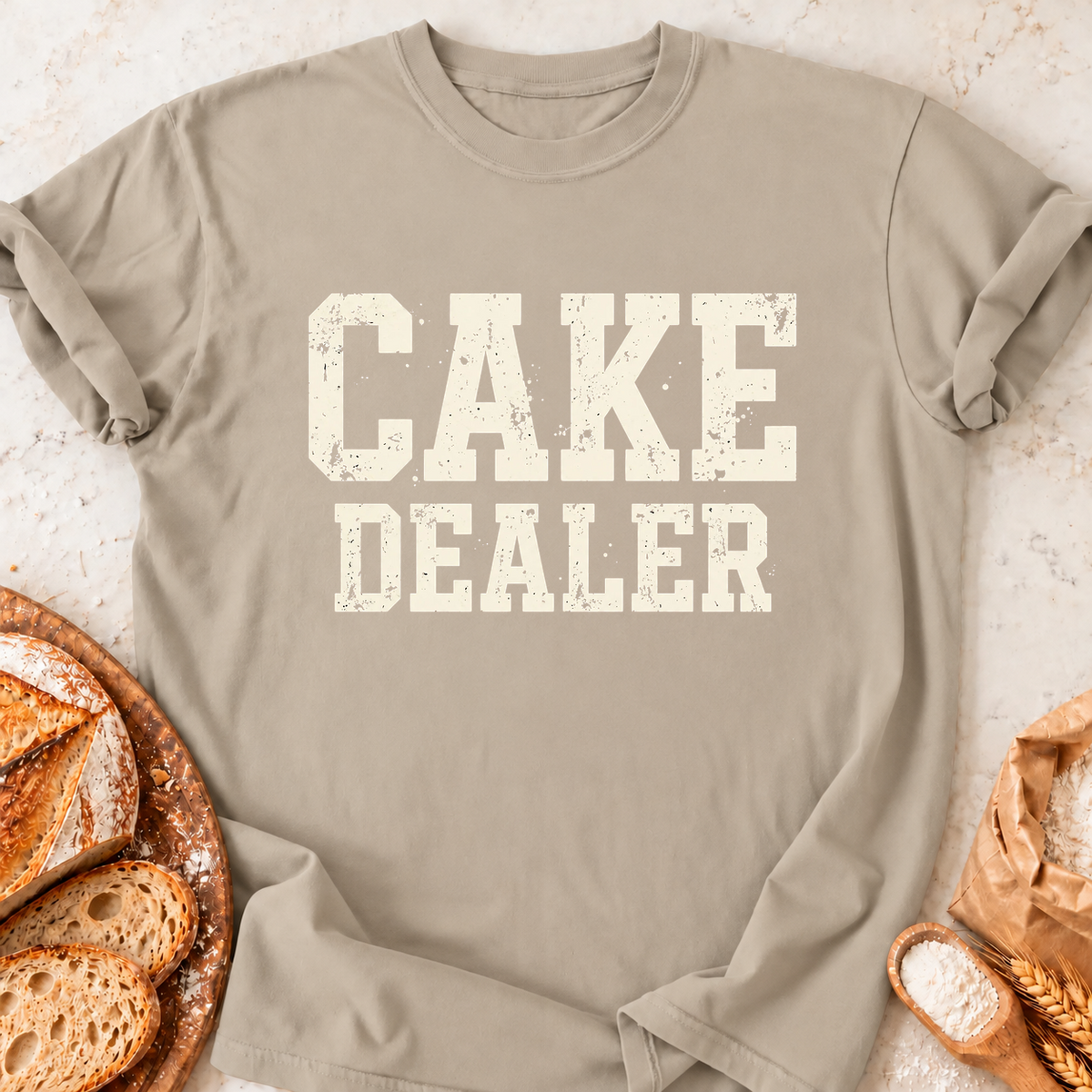 Cake Dealer T-Shirt — Sand
