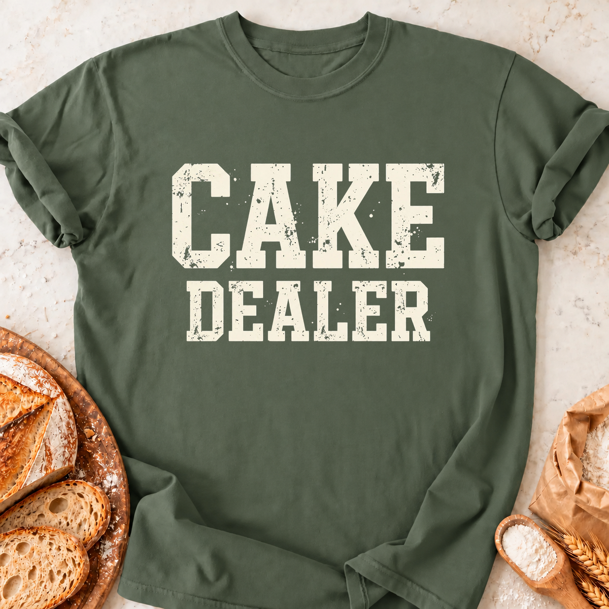 Cake Dealer T-Shirt — Military Green