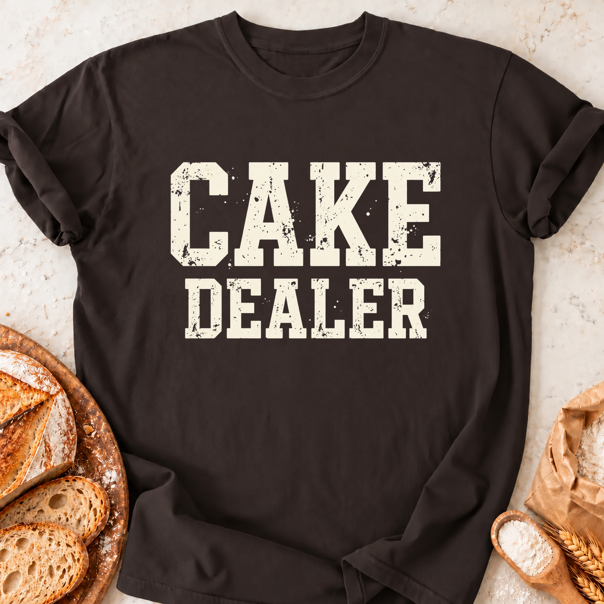 Cake Dealer T-Shirt — Dark Chocolate