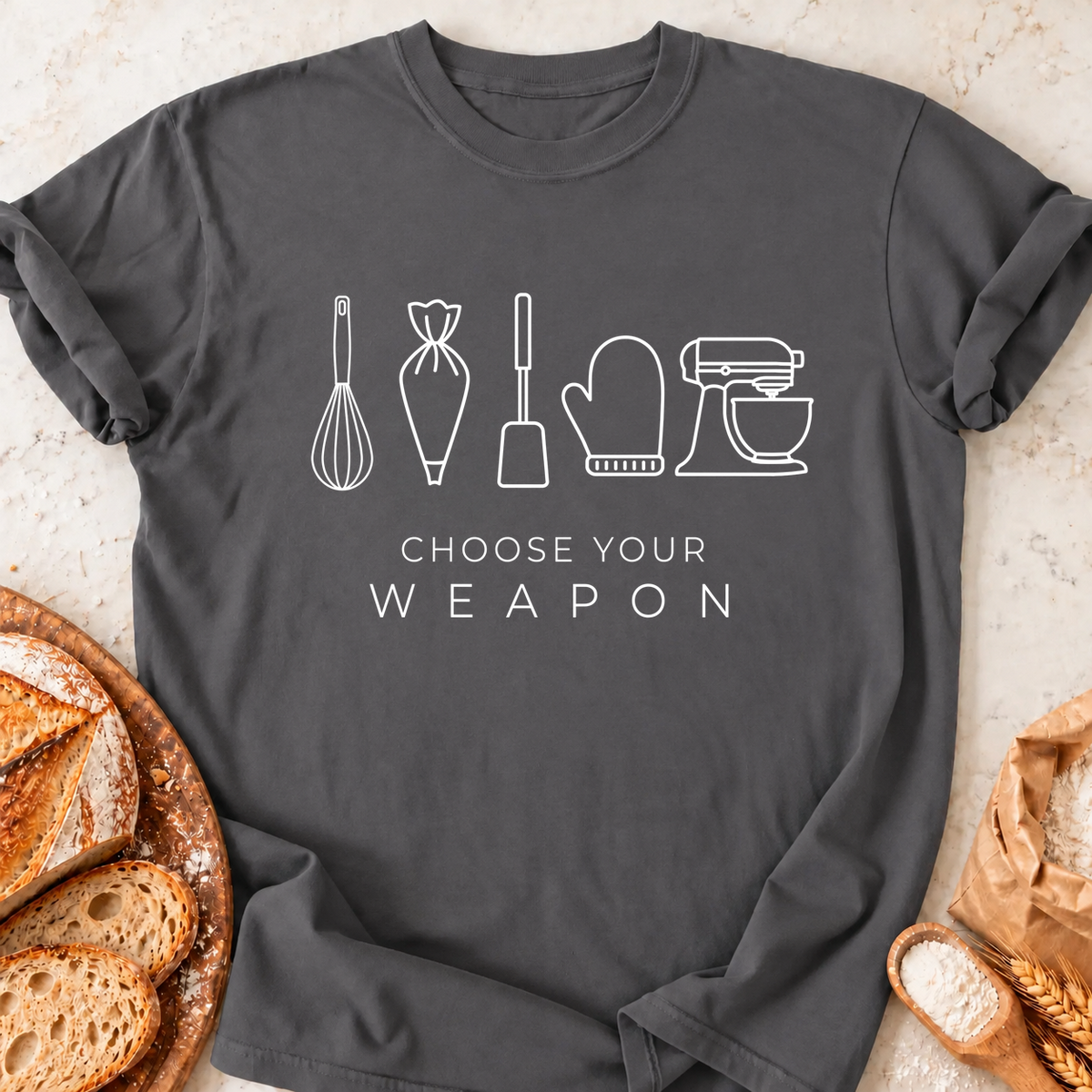 Choose Your Weapon T-Shirt — Charcoal