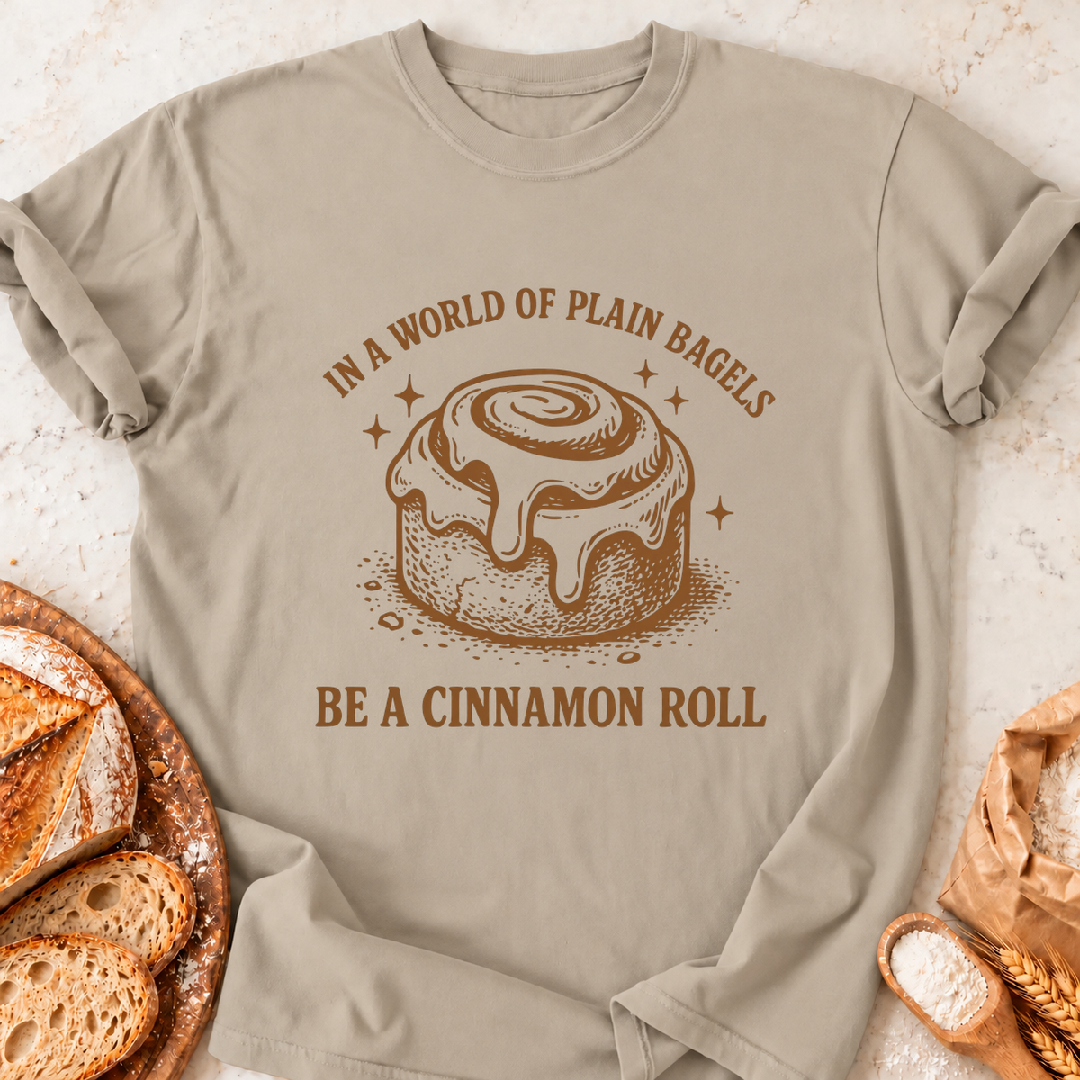 Cinnamon Roll T-Shirt — Sand