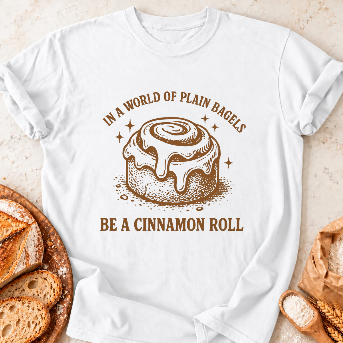 Cinnamon Roll T-Shirt — White