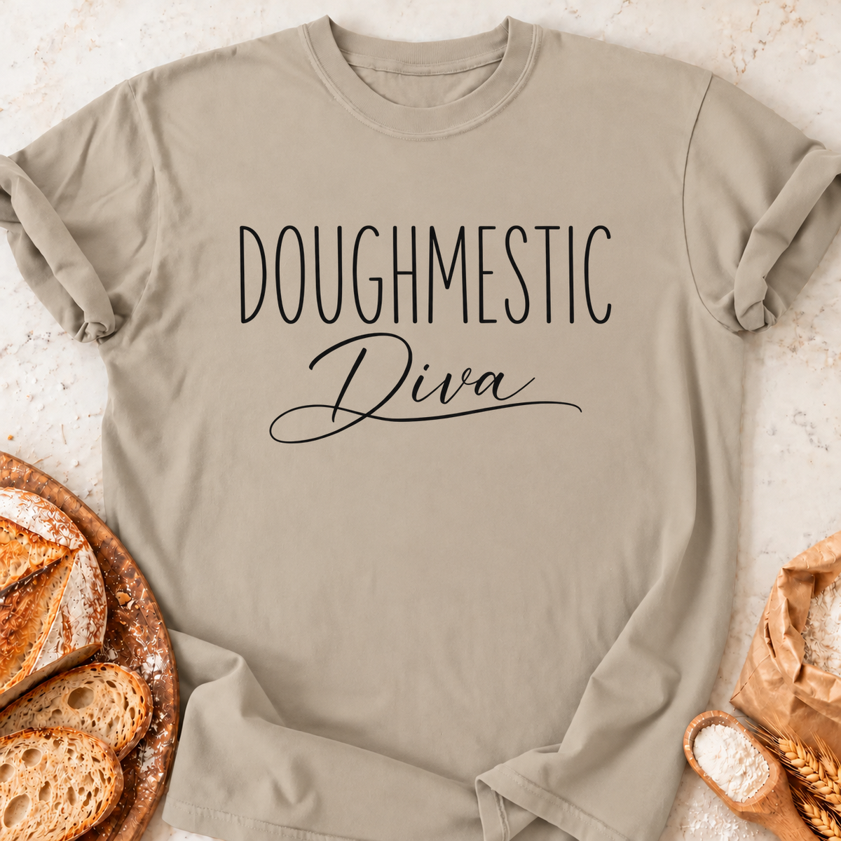 Doughmestic Diva T-Shirt — Sand
