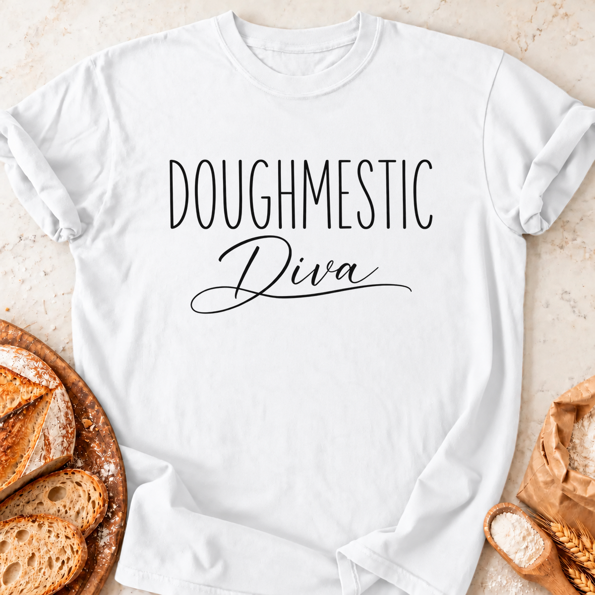 Doughmestic Diva T-Shirt — White
