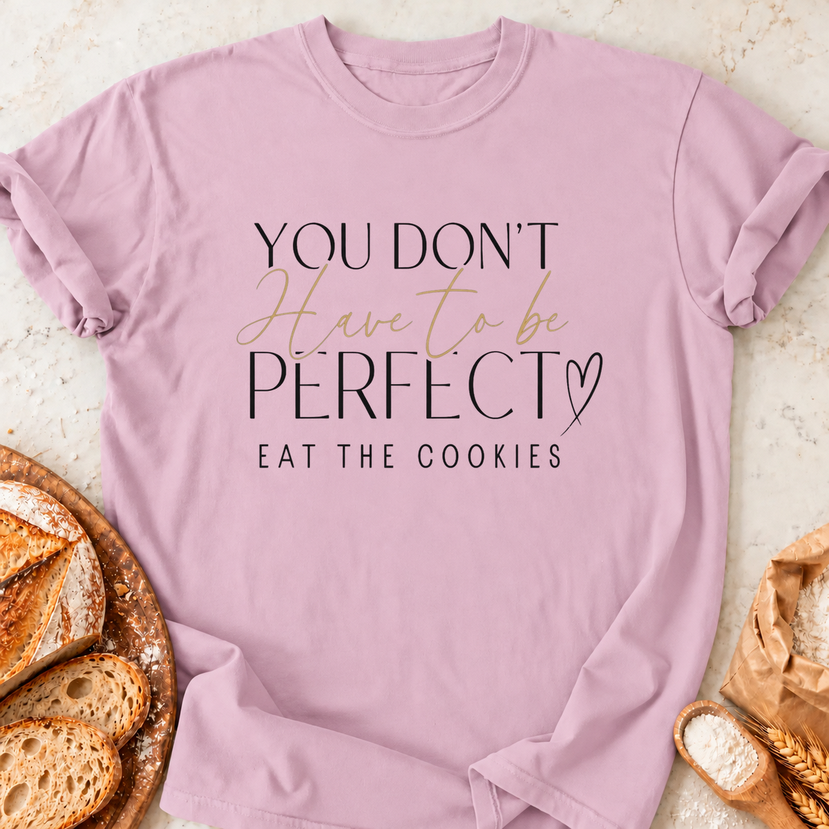 Eat the Cookies T-Shirt — Light Pink