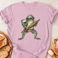 Frog Rolling Pin T-Shirt — Light Pink