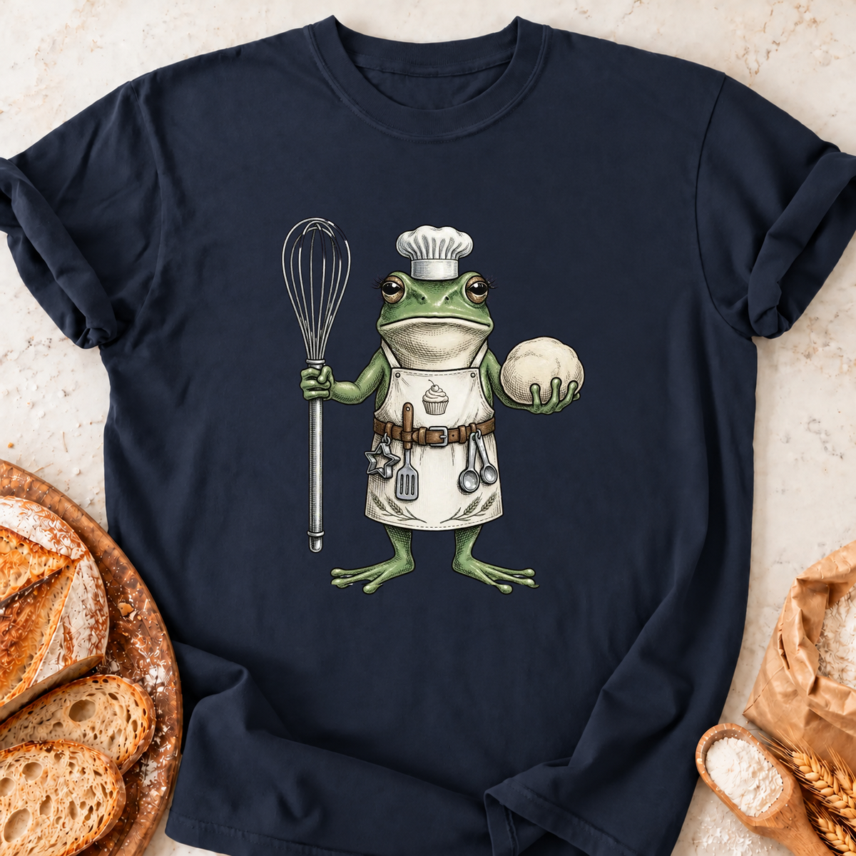 Frog Whisk Dough T-Shirt — Navy