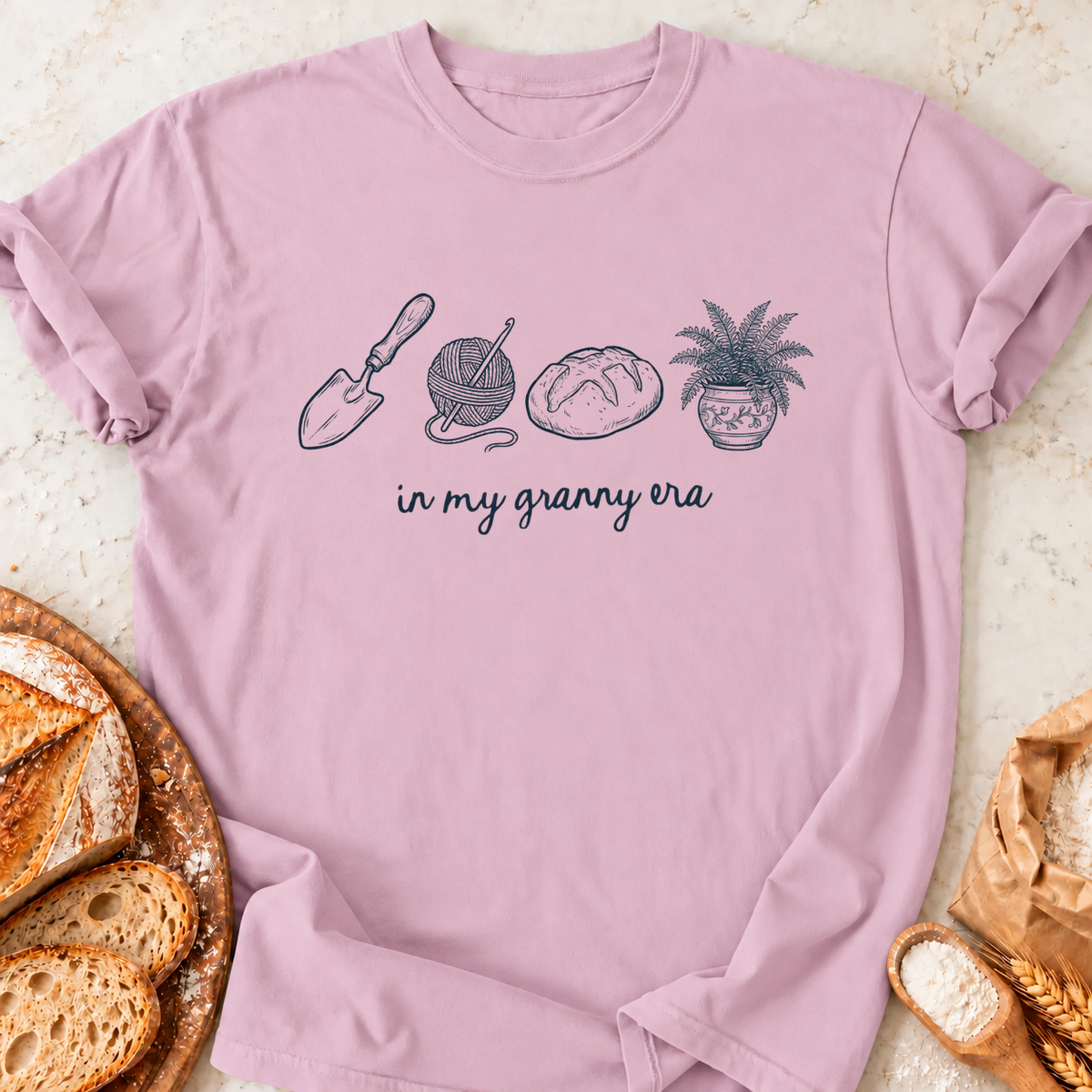 Granny Era T-Shirt — Light Pink