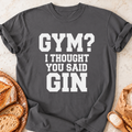 Gym Said Gin T-Shirt — Charcoal