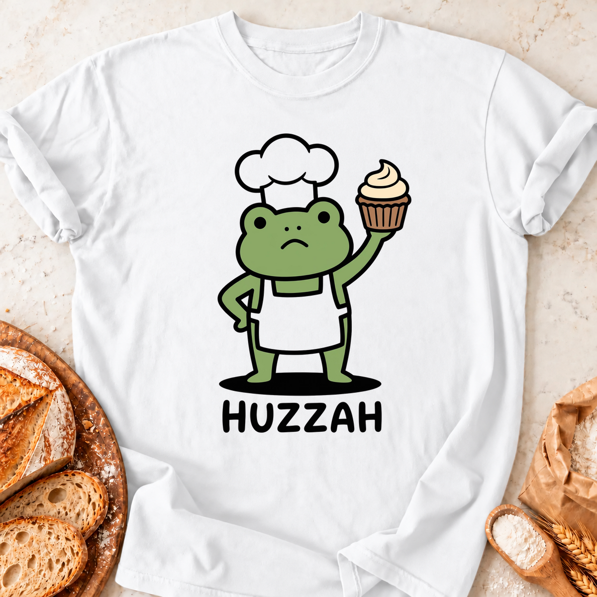 Huzzah Frog T-Shirt — White