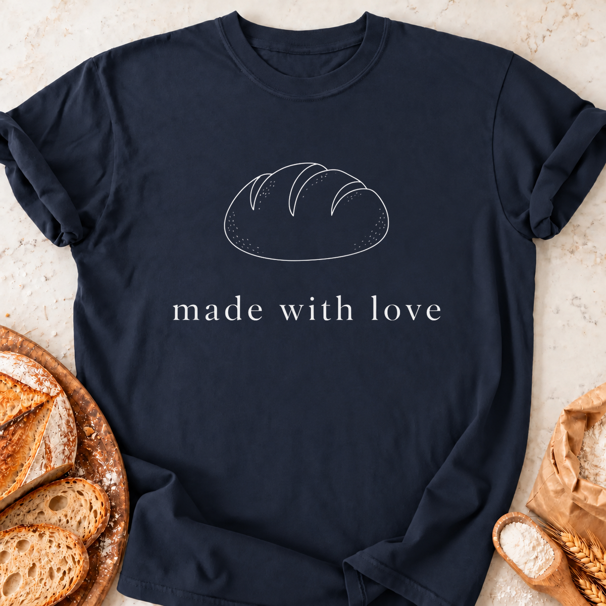 Made With Love T-Shirt — Navy