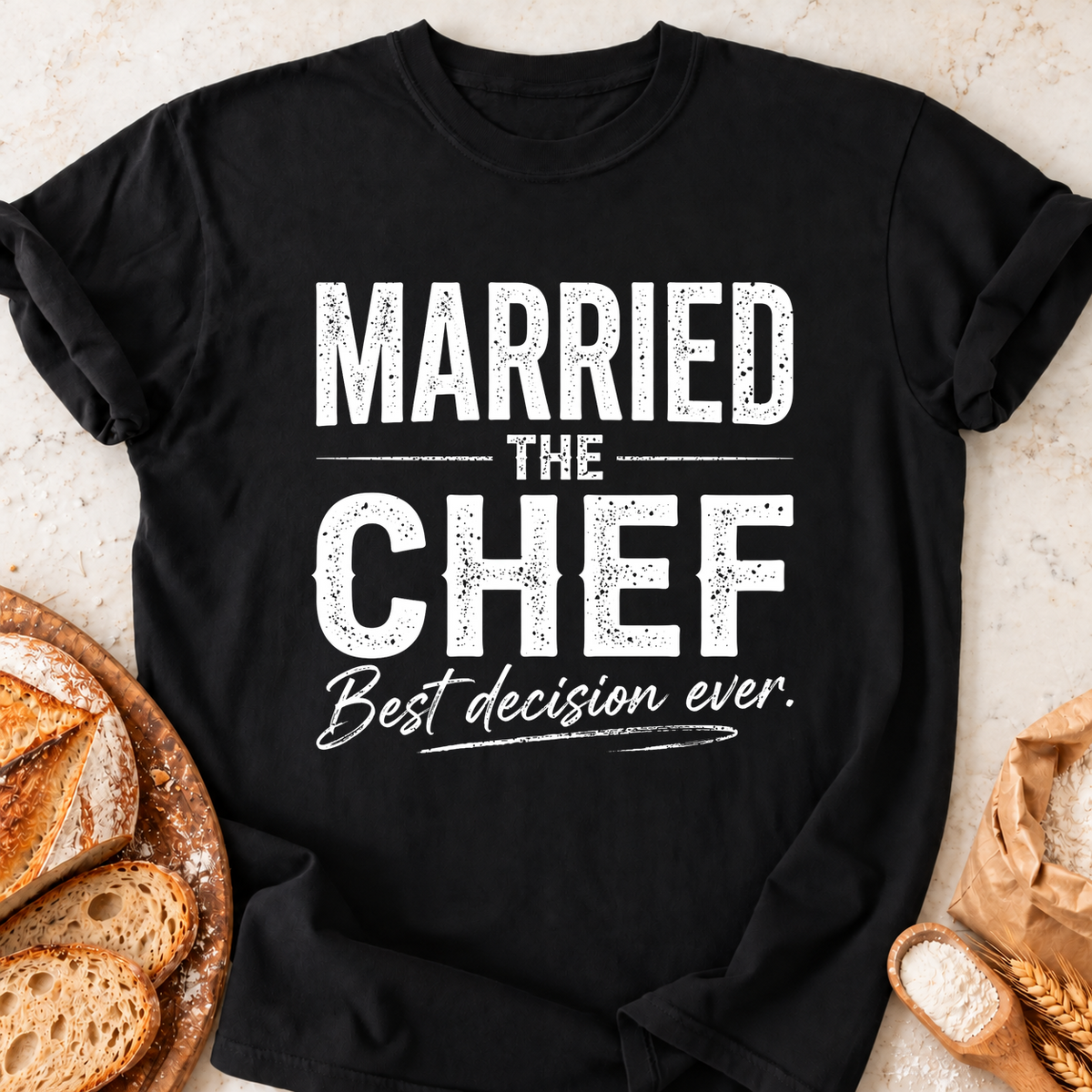 Married the Chef T-Shirt — Black