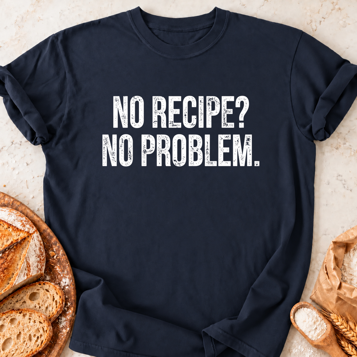 No Recipe No Problem T-Shirt — Navy