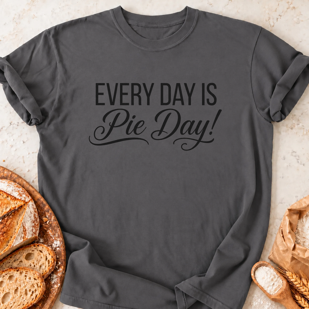 Pie Day T-Shirt — Charcoal
