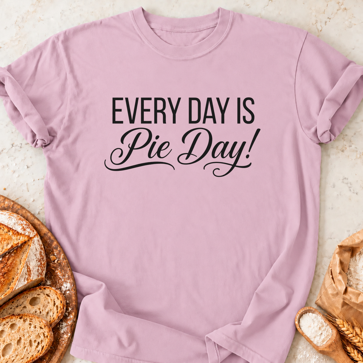 Pie Day T-Shirt — Light Pink