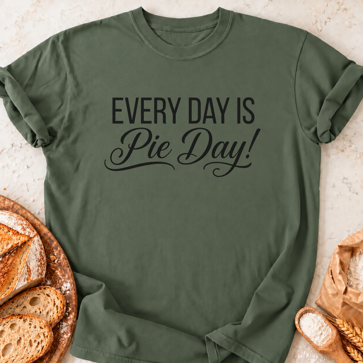 Pie Day T-Shirt — Military Green