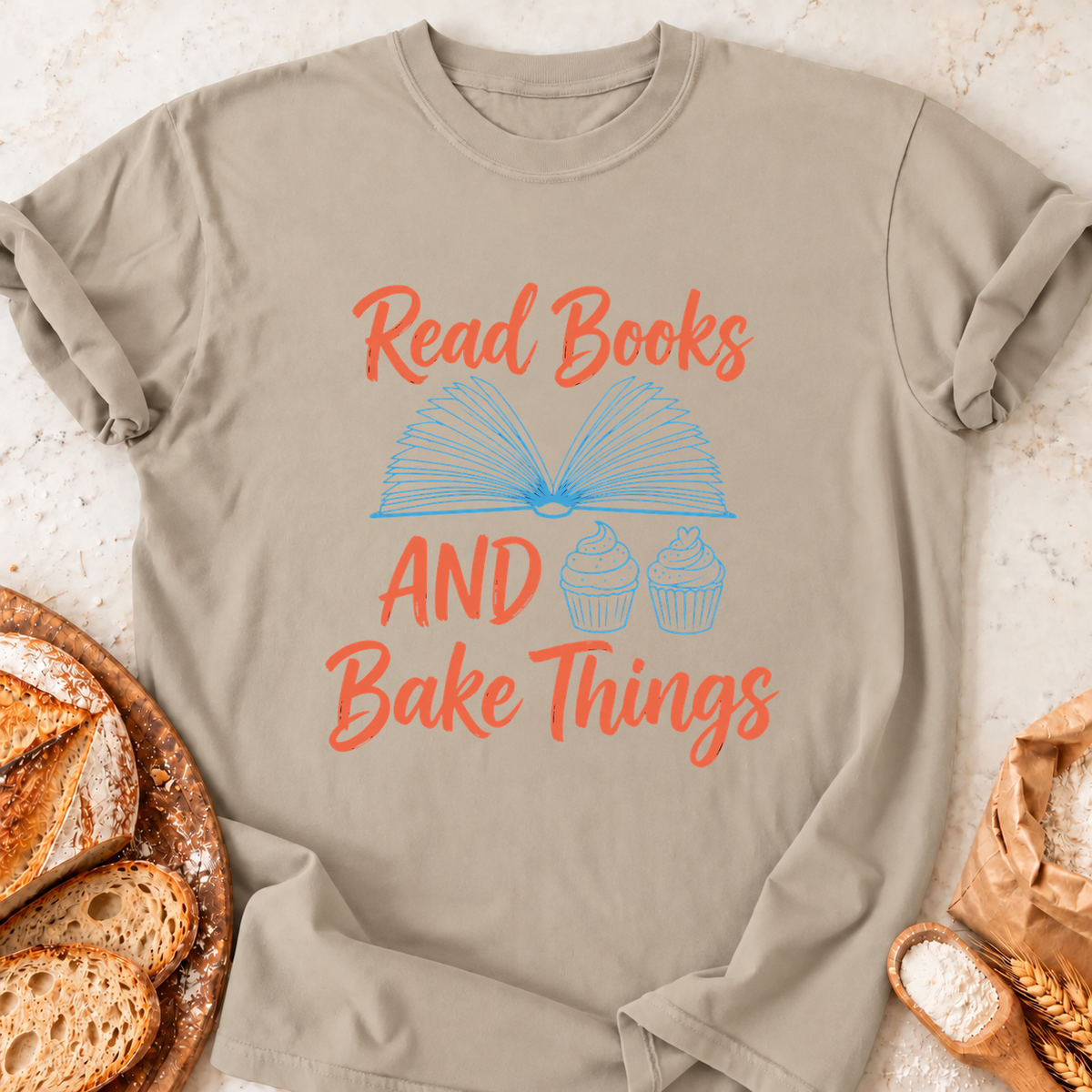Read And Bake T-Shirt — Sand