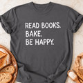 Read Bake Happy T-Shirt — Charcoal