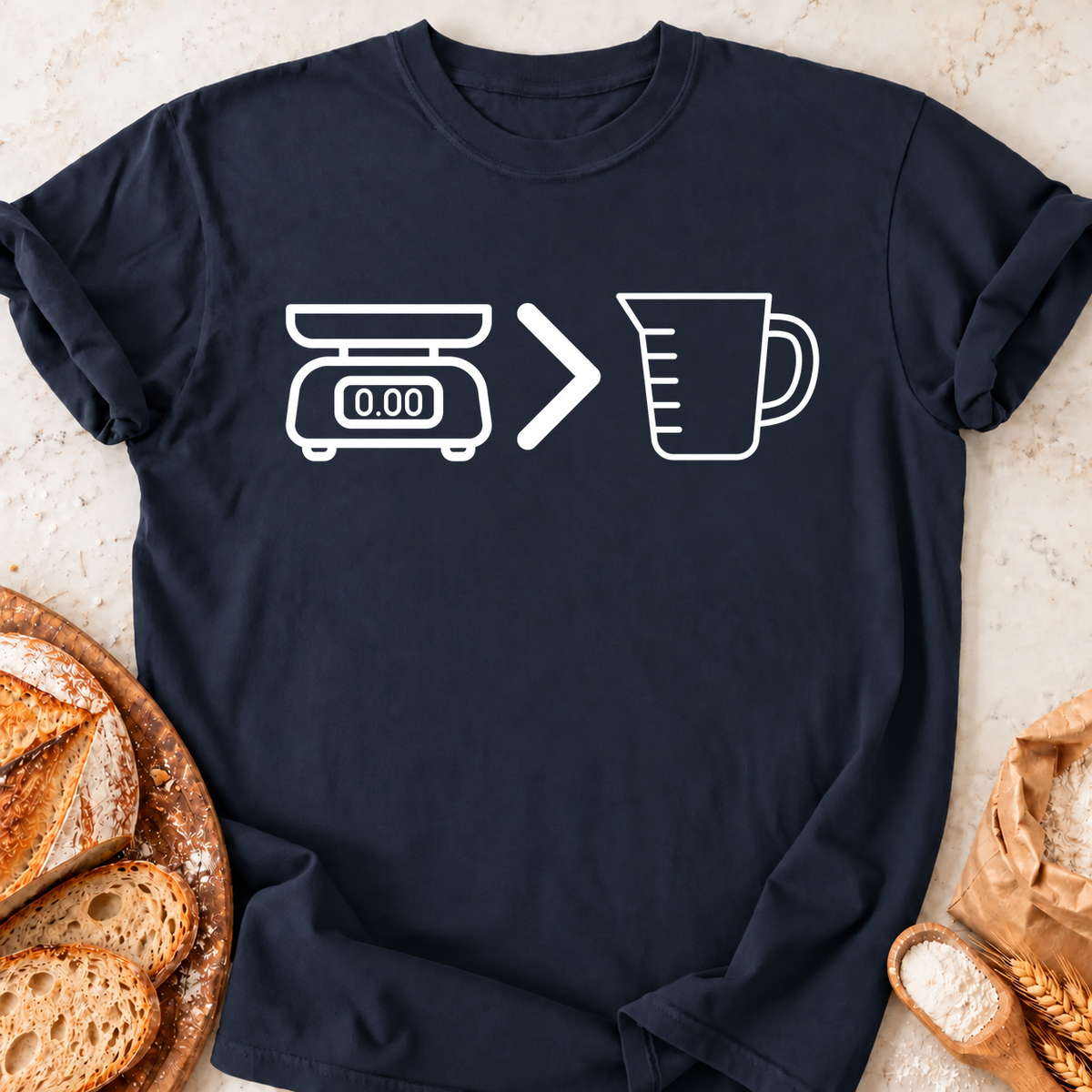 Scales Over Cups T-Shirt — Navy