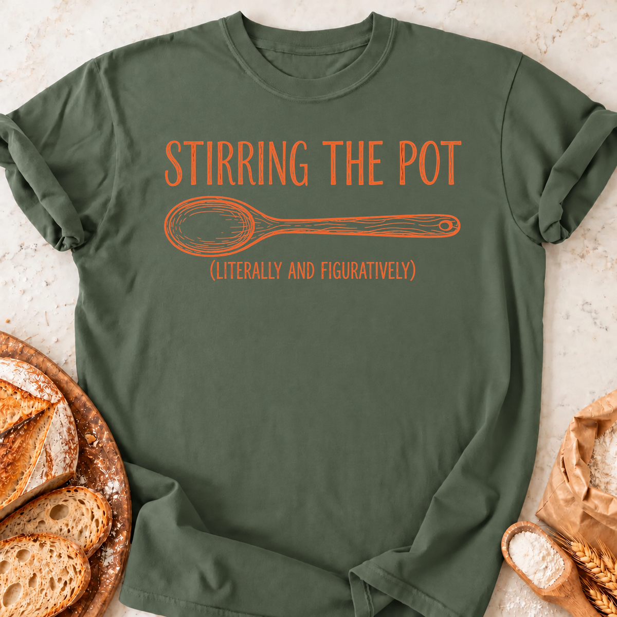 Stirring the Pot T-Shirt — Military Green