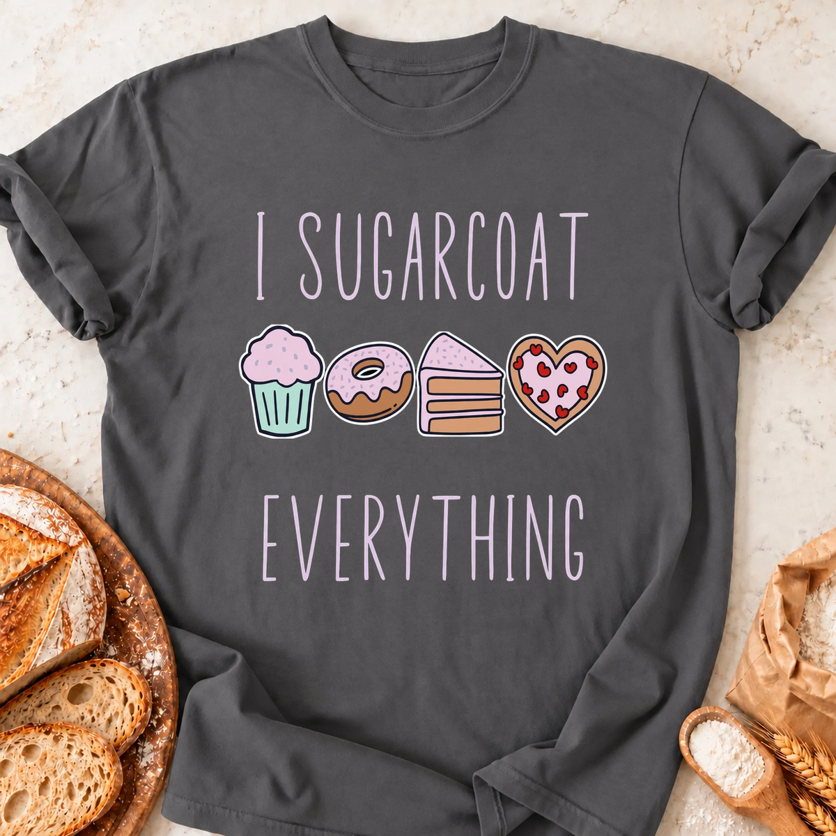 Sugarcoat Everything T-Shirt — Charcoal