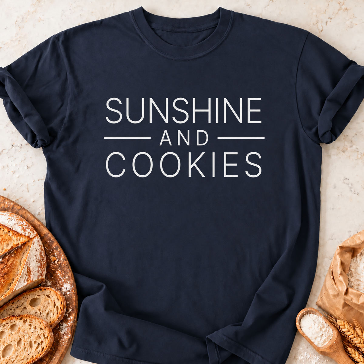 Sunshine And Cookies T-Shirt — Navy