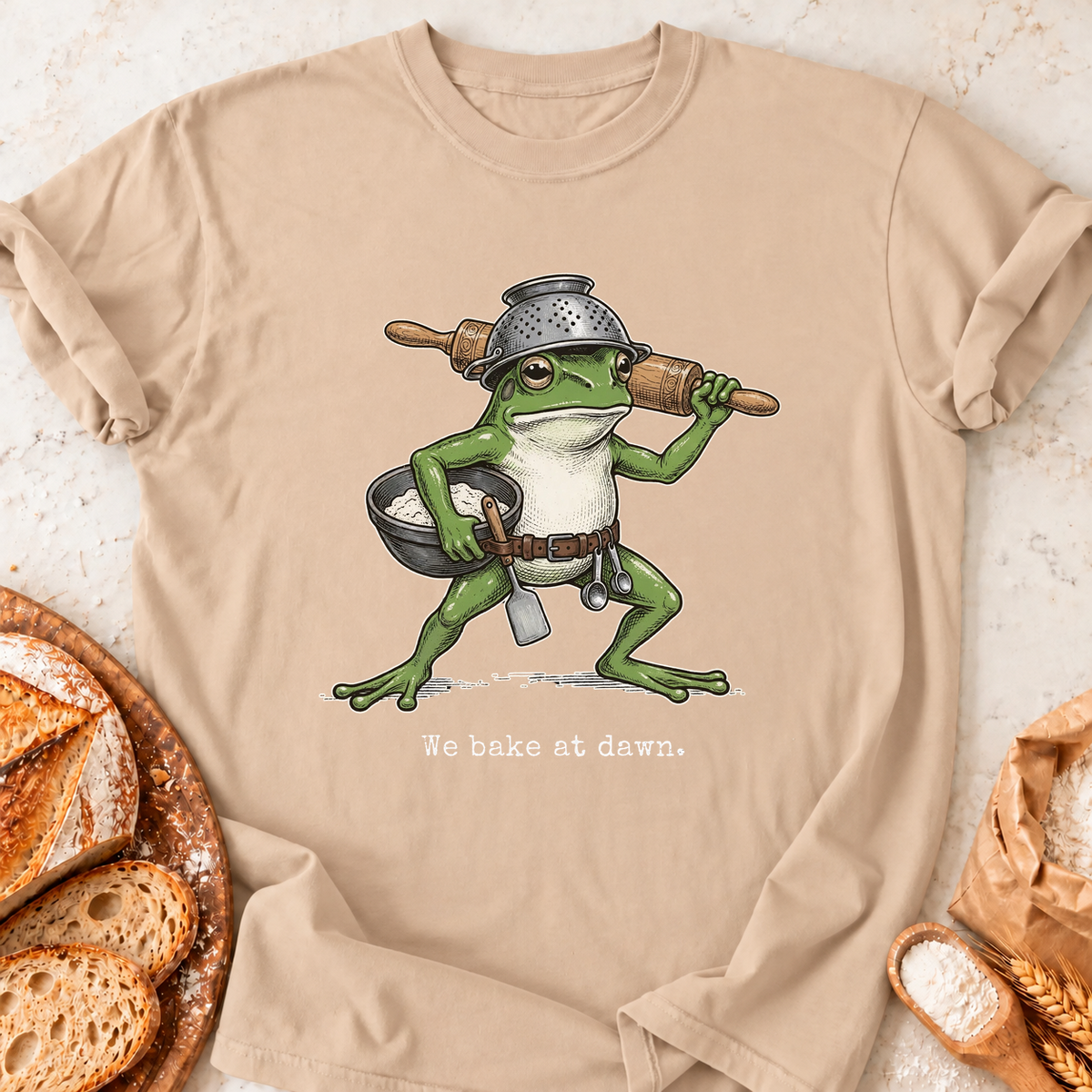 We Bake at Dawn T-Shirt — Natural