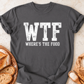 Where's the Food T-Shirt — Charcoal